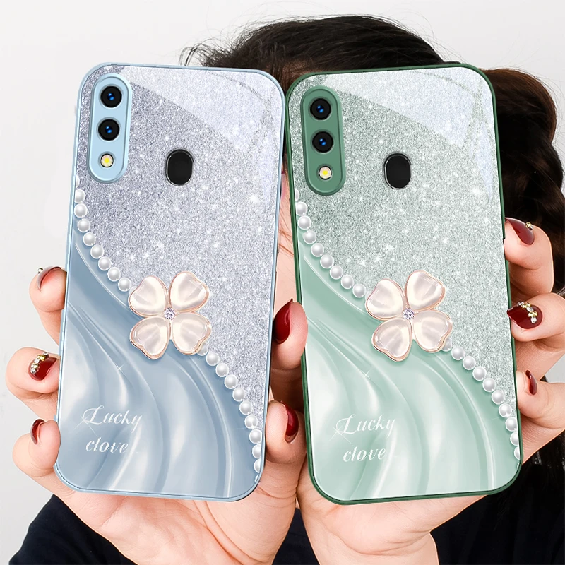 

Pink four-leaf clovers For Samsung A20 30 22 23 24 25 26 31 32 A33 34 35 42 50 51 52 53 54 55 56 70 71 72 73 glass phone case
