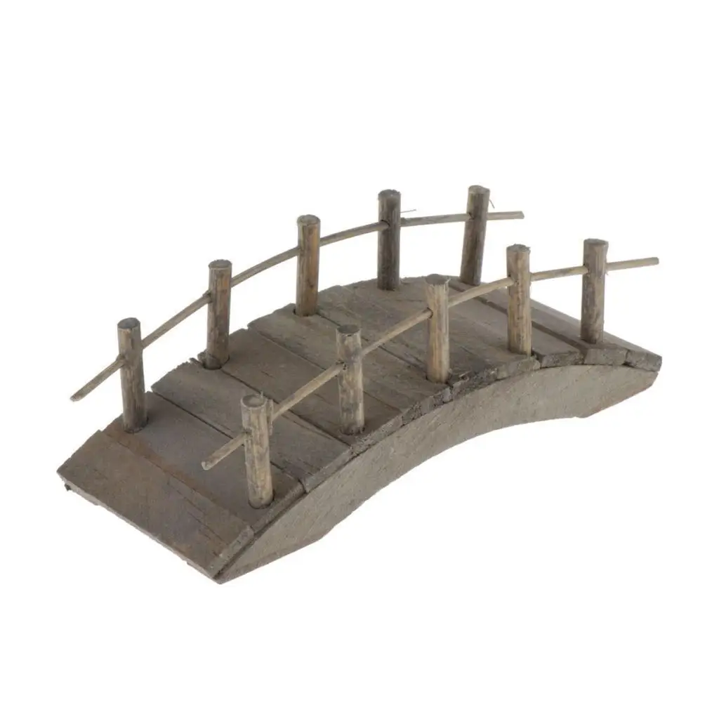 

Искусственная кожа, 1:12 деревянный мост сказочные садовые аксессуары миниатюрная Ландшафтная кукла, дети ролевые