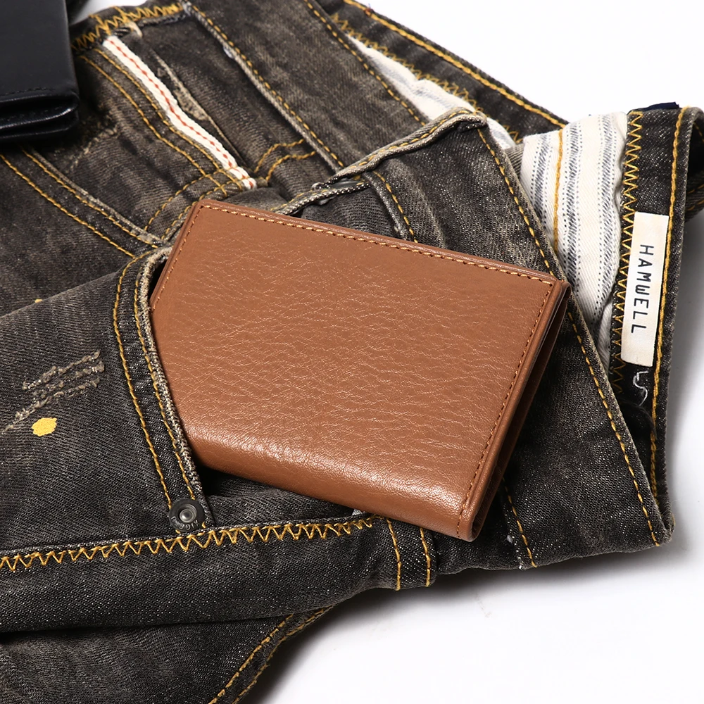 Vintage Leder-Kartenetui – Schlankes, minimalistisches Multi-Karten-Portemonnaie für Herren & Damen, für den Alltag und Pendeln, Sommer-Bestseller – Detail 2