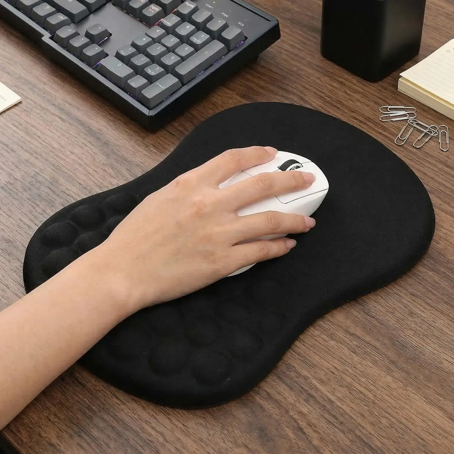 

Memory foam Mouse Pad Wrist Protection Non-slip Desktop Mat Waterproof Laptop PC Mousepad Ergonomic Compliance For Office School