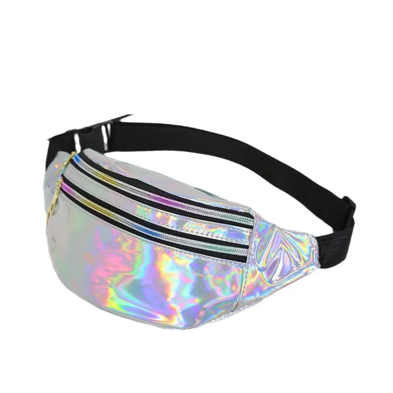 

Laser Crossbody Breast Bag Outdoor Waist Belt Bag Running Pack Cute Waist Packs Bag Party Travel Fashion Girls Shoulder Glitter