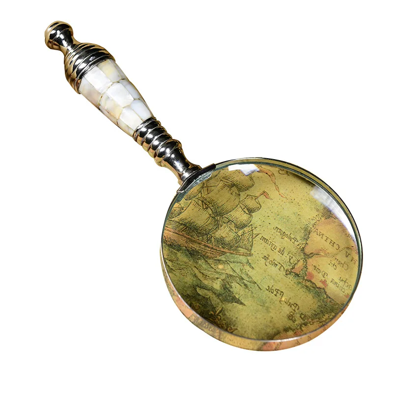 Household Goods, Retro Brass Horn Magnifying Glass, Sample Room, Soft Decoration, Props and Ornaments