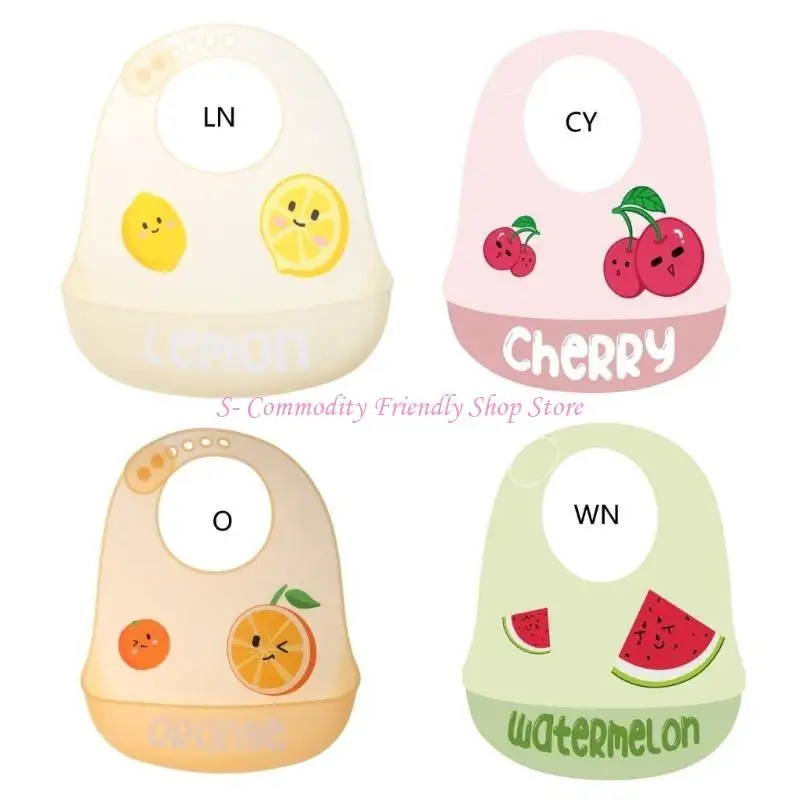 مريلة طعام للأطفال 85AE مريلة لتناول الطعام للأطفال مريلة للطعام من السيليكون مريلة قابلة لإعادة الاستخدام بلون ناعم للأطفال