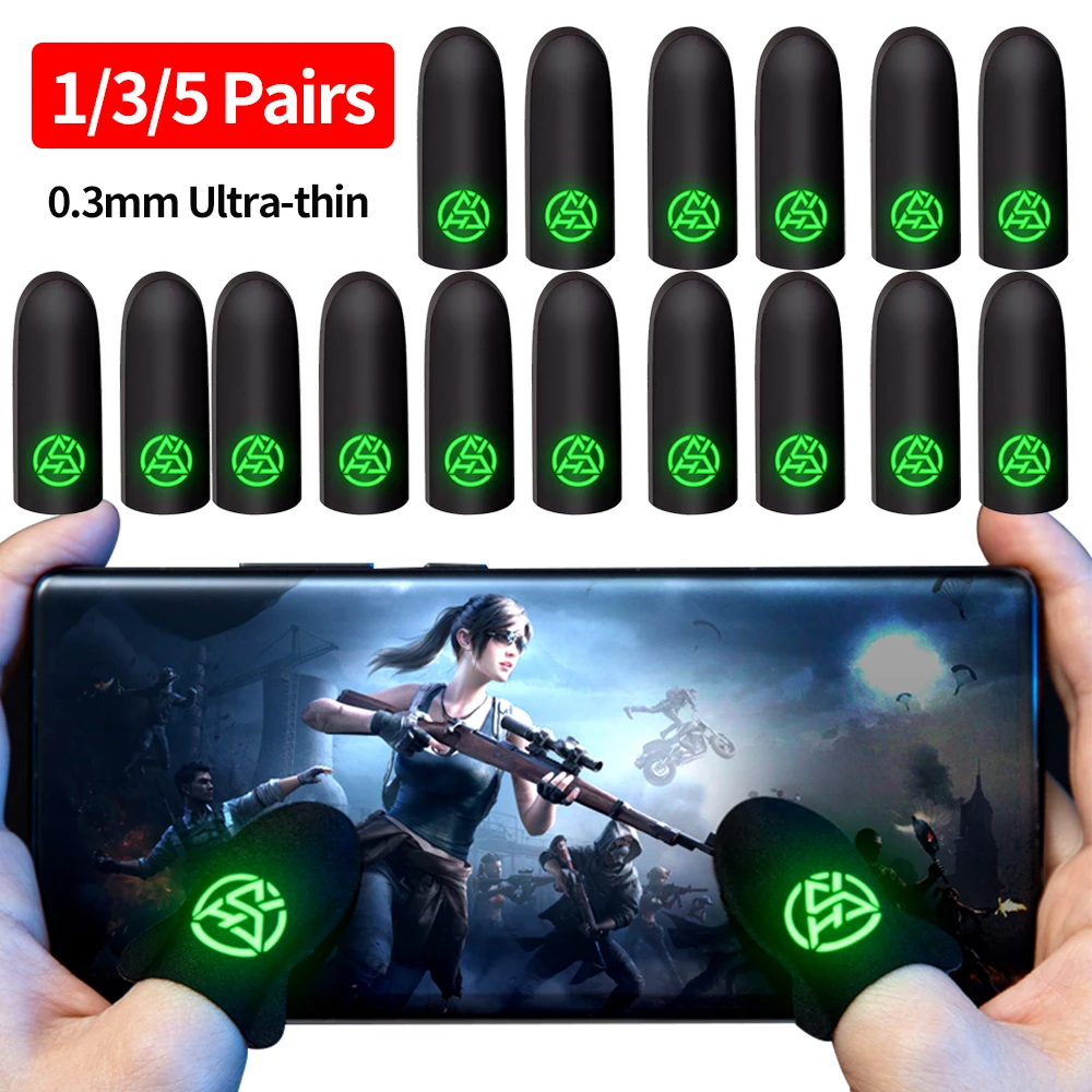 10Pcs Mobile Game Fingertip Gloves For PUBG Gamer Sweatproof Anti-slip Touch Screen Finger Sleeve Breathable Gaming Finger Cover