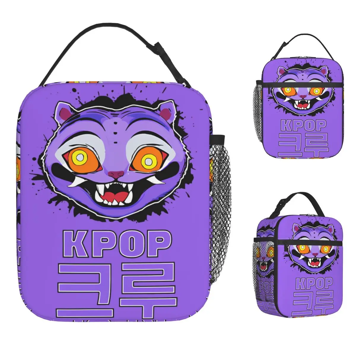 شيطان الصيادين هنتركس حقيبة الغداء ديربي النمر والعقعق رومي ميرا زوي علب الاغذية حقيبة للحفاظ على البرودة أكسفورد الحرارية حمل حقائب اليد #2