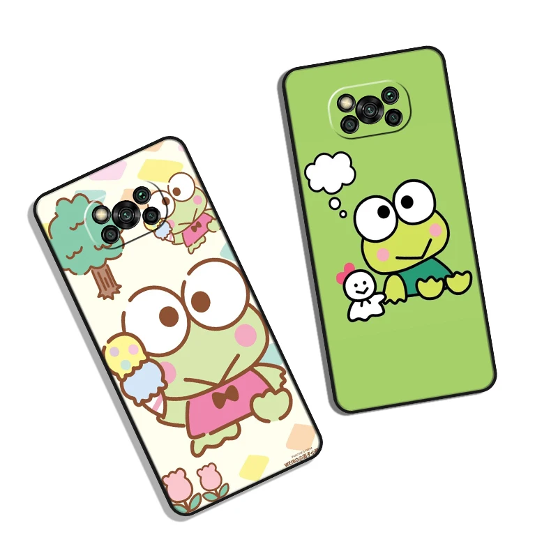 Xiaomi Poco X3 GT X3 NFC X5 Pro C31 C40 C55 C65 Kero Kero Keroppi Creative Design Soft Case Phone Case