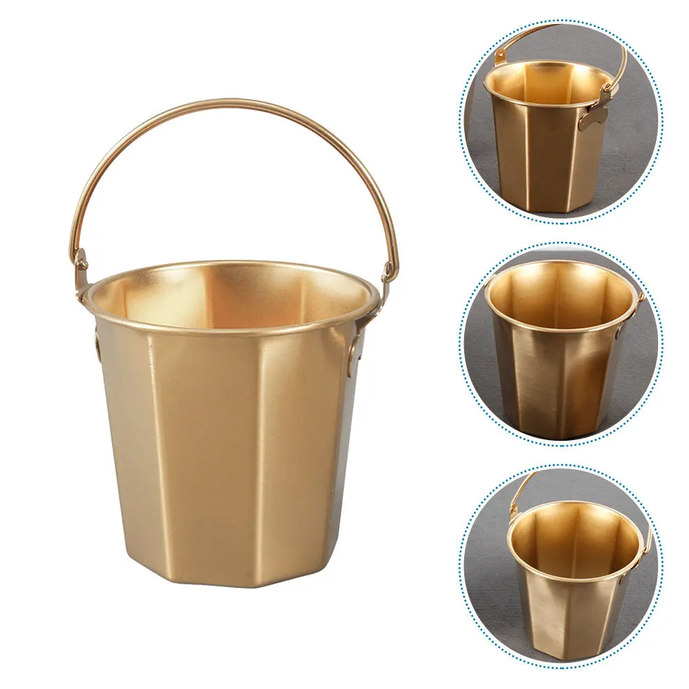 

Large Capacity Stainless Steel Bucket with Handle Heavy Duty Metal Water Storage Container for Home Farm Kitchen Use