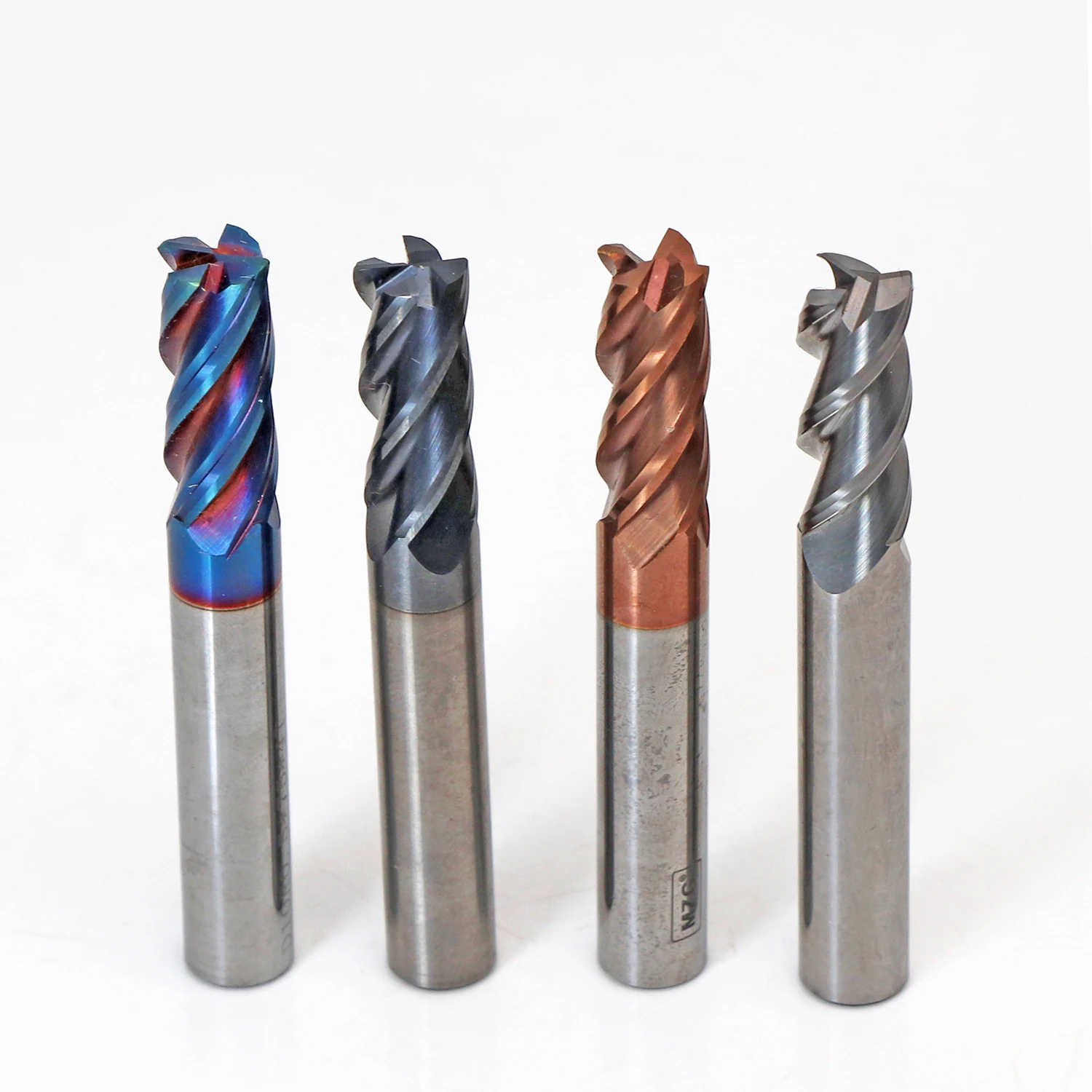 MOSASK 4Flutes Carbide end mill 1 2 3 4 5 6 8 10 12 14 16 18 20mm Milling Cutter Cutting Iron Cutter CNC Maching EndMill