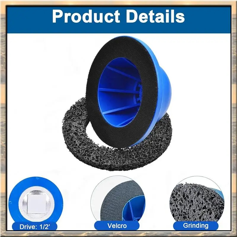 2026 HOT Wheel Hub Grinder 1/2 Inch Ball Head Sander With 2 Pieces Grinding Wheel For Rust Removal Of Wheel Hubs
