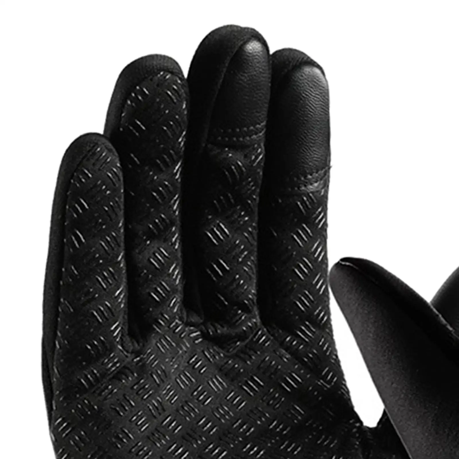2x قفازات شتوية مقاومة للرياح معزولة للدراجات النارية وركوب الدراجات للبالغين للجنسين M أسود #4