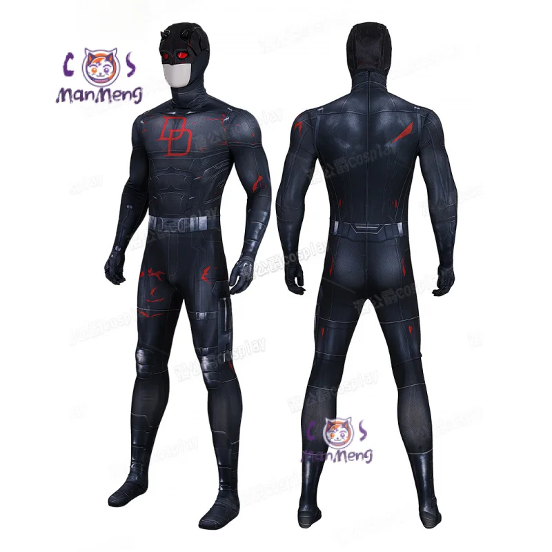

Daredevil 2 Matt Murdock Movie Cosplay Costume Jumpsuit mask headgear set Halloween party men fantasy tight fitting uniform