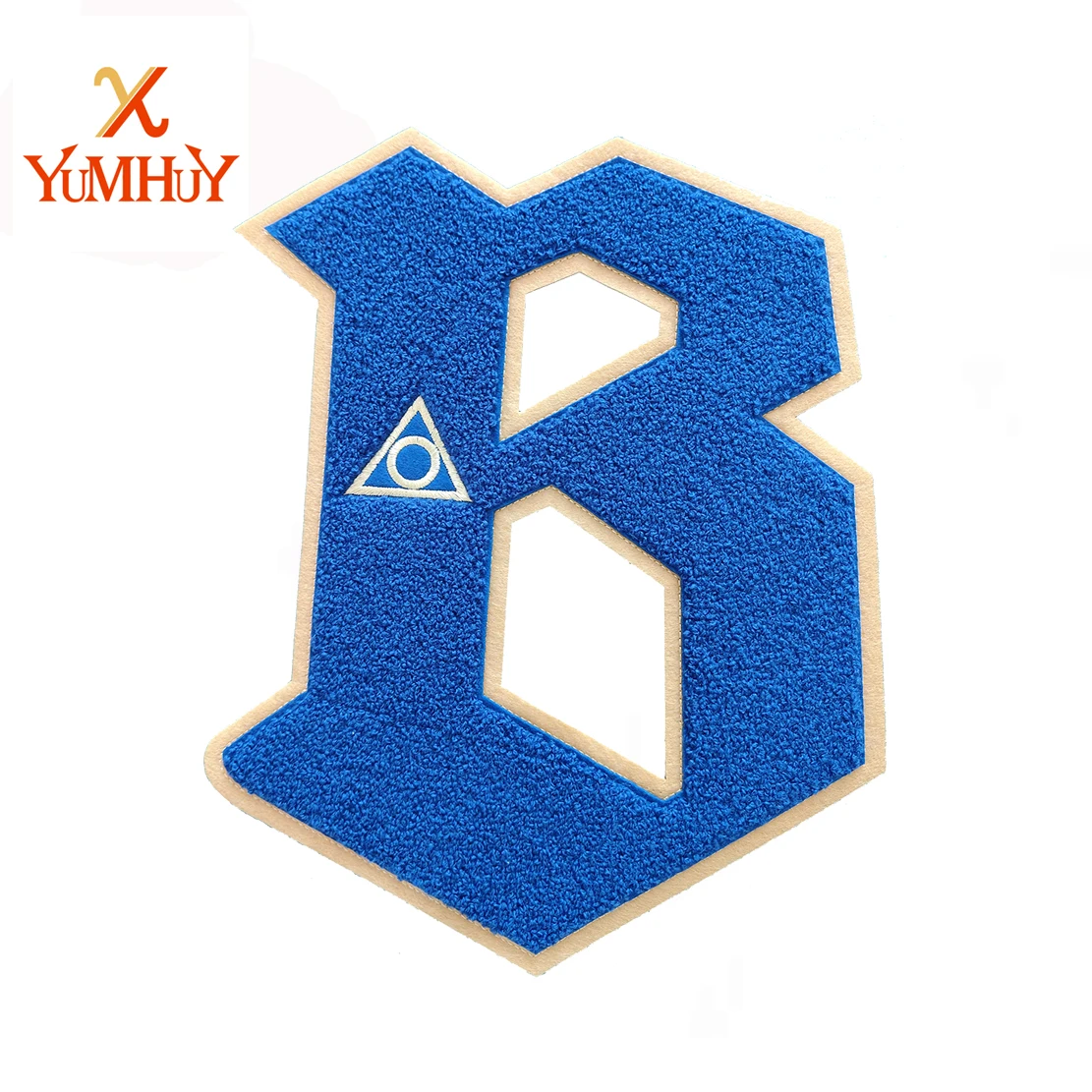 Chenille Blue B Beta Greek Letter Jacket Patch, Varsity, Fraternity, Sorority