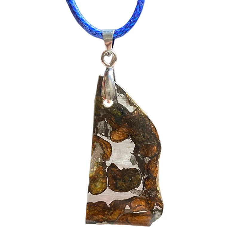 Sericho High quality Kenya Olive Meteorite Necklace Men's and Women's Jewelry Natural Meteorite Material