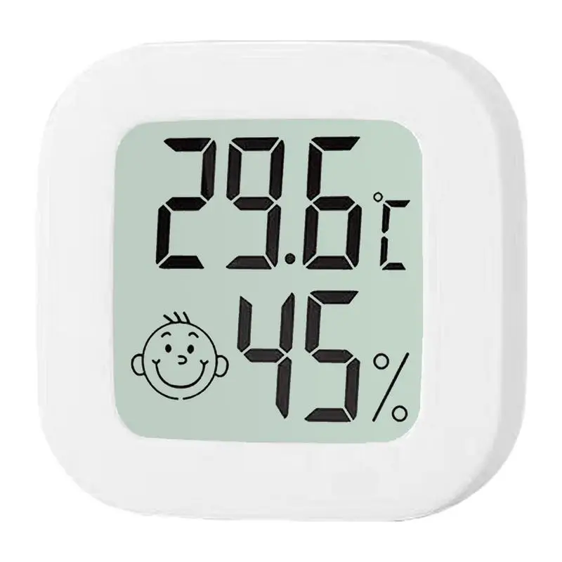 Indoor Thermometer for Home Mini Digital Humidity Gauge Intuitive Little Expressions Temperature and Humidity Gauge Monitor