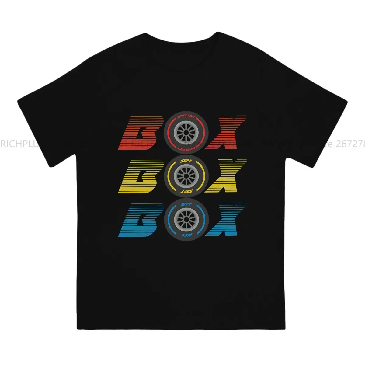 Formula 1 F1 Men's TShirt BOX BOX BOX F1 TIRES Distinctive Polyester T Shirt Harajuku Streetwear New Trend