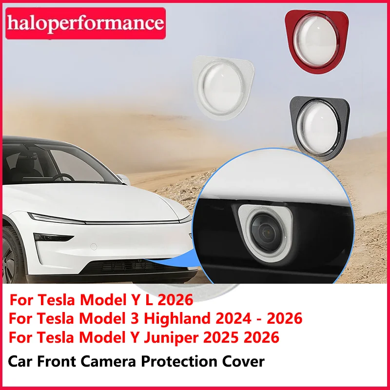 

Front Camera Protection Cover for Tesla Model Y 2025 2026 Juniper Model 3 Highland 2024 Car Products Anti-Collision Accessories