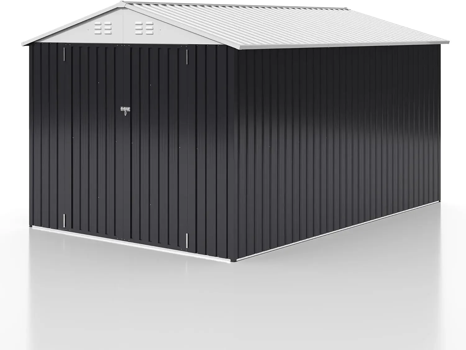 

Metal Storage Shed, 8.2x12 FT Large Outdoor Shed with Galvanized Steel Metal, Garden Tool Sheds for Backyard, Patio Lawn, White