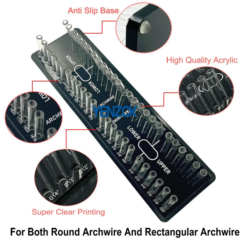 

Dental Acrylic Storage Box for both Dental Round and Rectangular Archwire Multifunctional Box