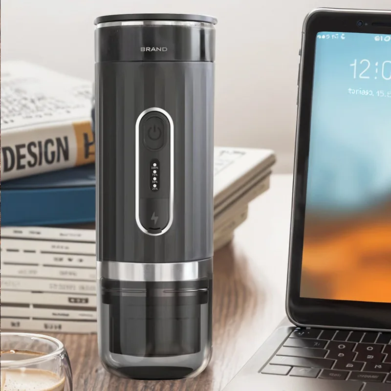 ماكينة صنع القهوة المحمولة 3 في 1 للشحن اللاسلكي في الهواء الطلق وتدفئة أوتوماتيكية 20 بار ماكينة إسبريسو ذات ضغط قوي