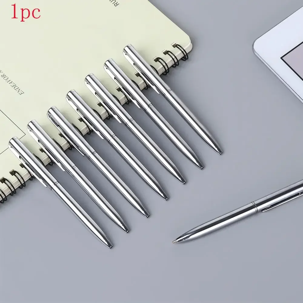 1PC Portable Mini Waterborne Metal Ballpoint Pen Multicolor Refills Signature Pen Stationery Writing Tool Office School Supplies