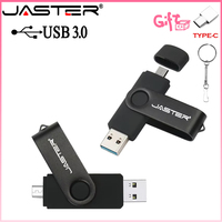 JASTER OTG 3.0 USB Flash Drive for Samsung Smartphone and Computer Memory Stick 64GB 32GB 16GB 128GB Free Adapter