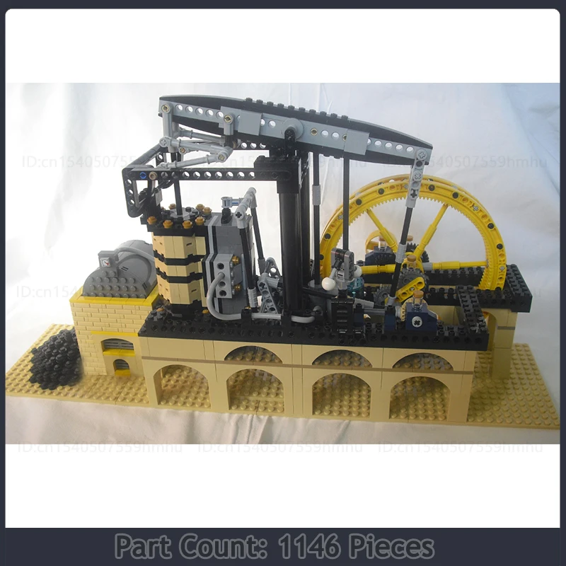 MOC Building Blocks GBC Module Steam Engine Model DIY Assembly Technology Bricks Collection Display Creative Ideas Toys Gifts