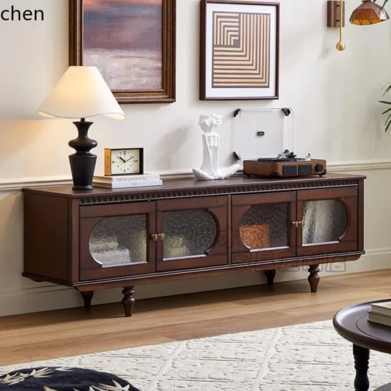 DSARetro Solid Wood Bookshelf Living Room TV Side Cabinet Combination Storage Display Shelf Bedroom