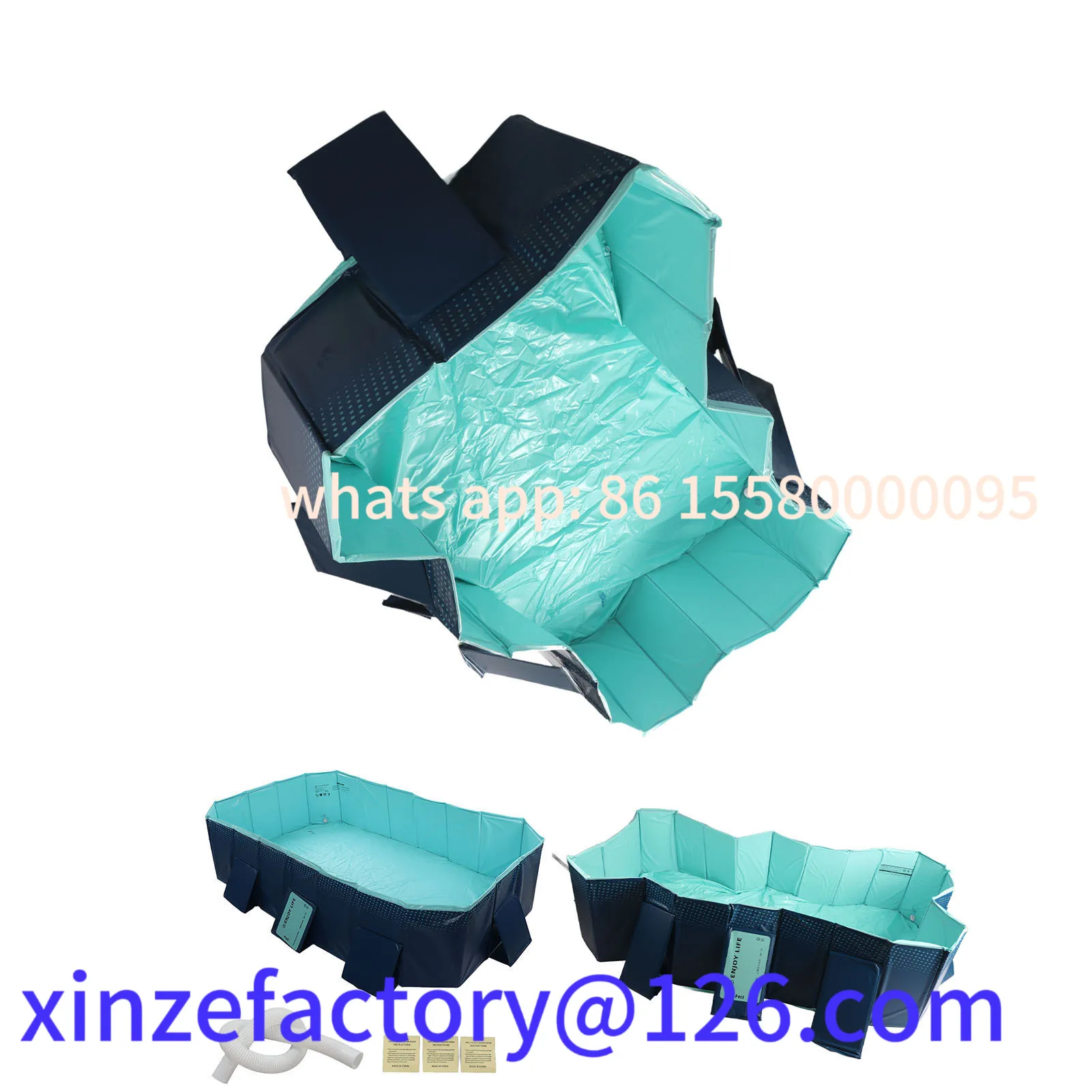 حمام سباحة قابل للتخصيص في الفناء الخلفي، حمام سباحة قابل للطي، نفخ حمام كبير الحجم للمنزل في الهواء الطلق #3