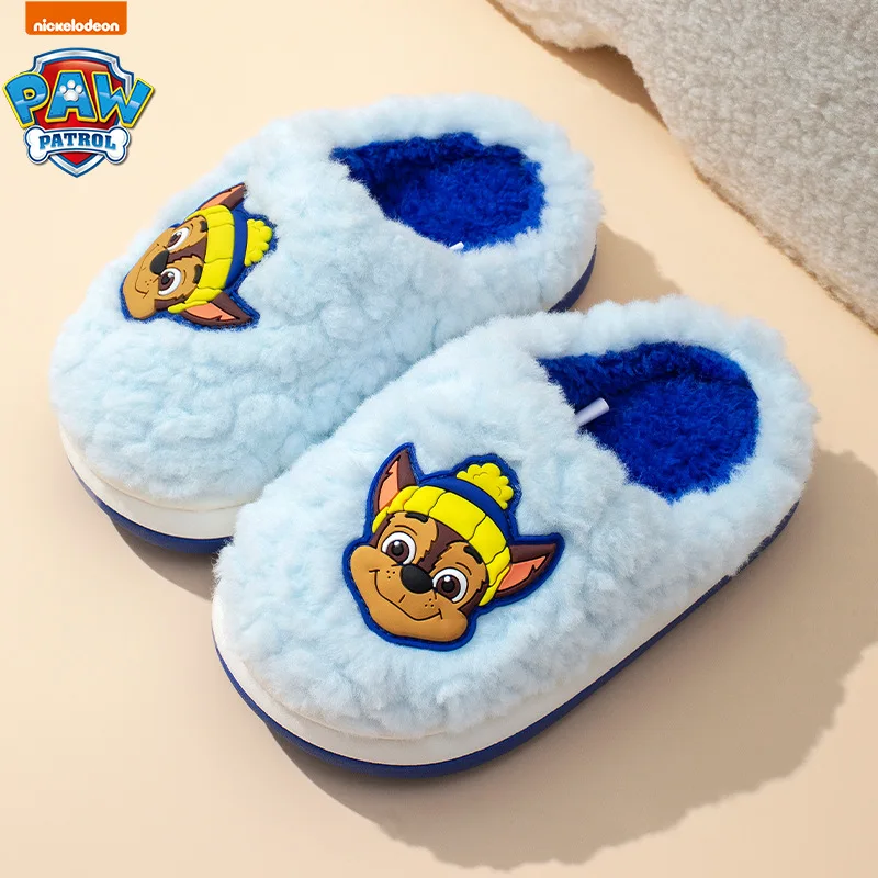 Paw Patrol nowe bawełniane kapcie z kreskówek na buty dziecięce zimowe śliczne antypoślizgowe kryty dzieci chłopcy dziewczęta pluszowe pantofle buty