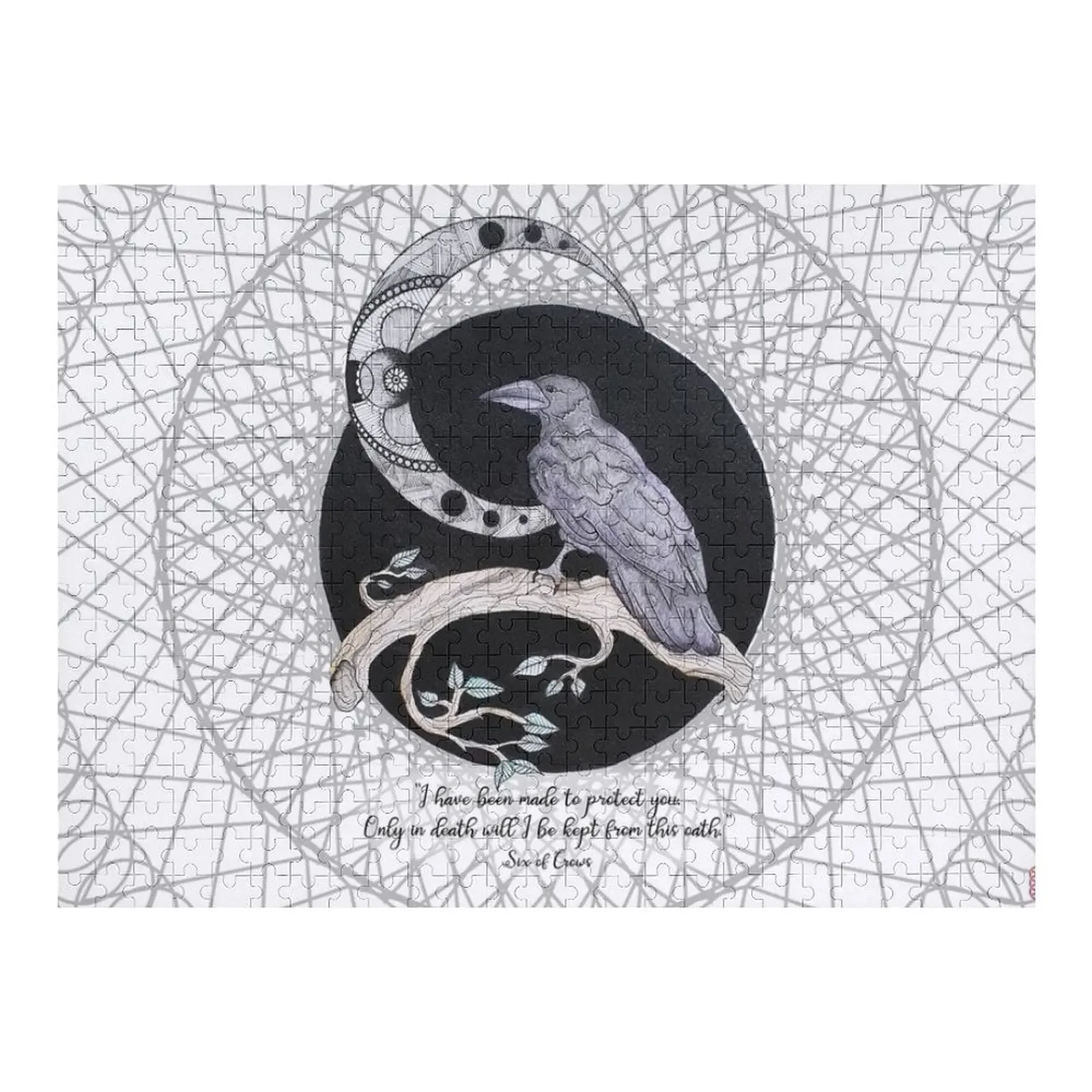 

Пазл с цитатой «Шесть ворон», деревянные животные, аниме, индивидуальный детский подарок, подарки на заказ, головоломка