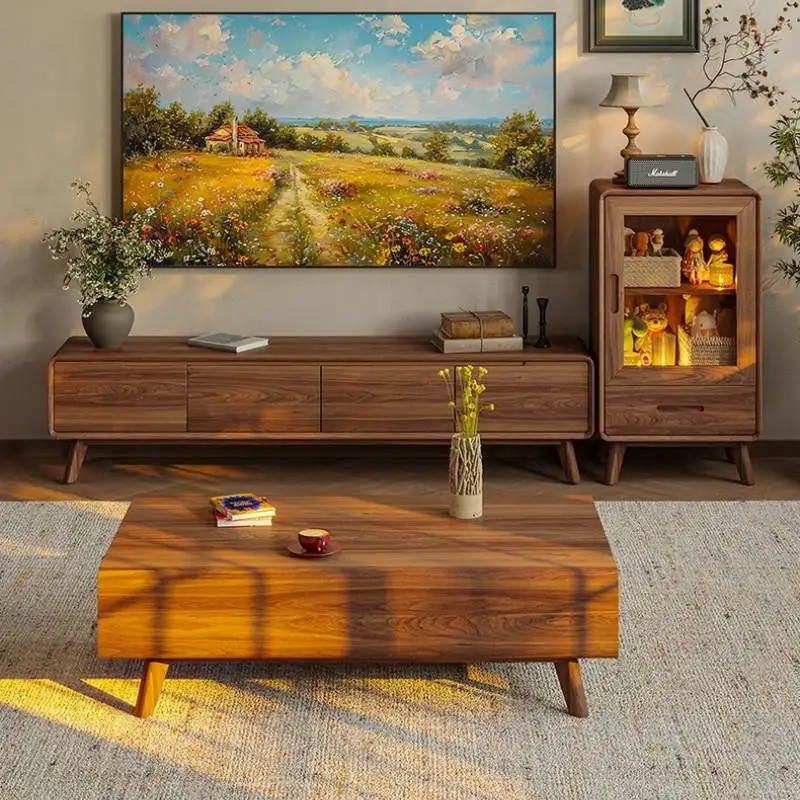 Vintage Brown Tv Cabinet Decoration Drawers Cute Space Saving Lounges Tv Cabinet Storage Nordic Mueble De Tv Furniture For Home