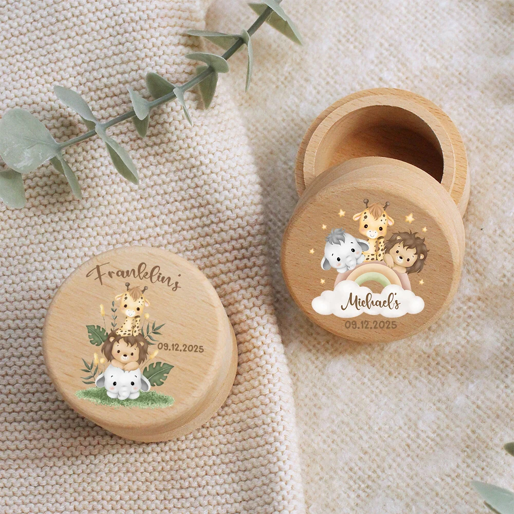 

Деревянные коробки на память с зубами на заказ, подарок на день рождения для девочек и мальчиков, индивидуальное имя, коробки для молочных зубов, персонализированная коробка феи с зубами