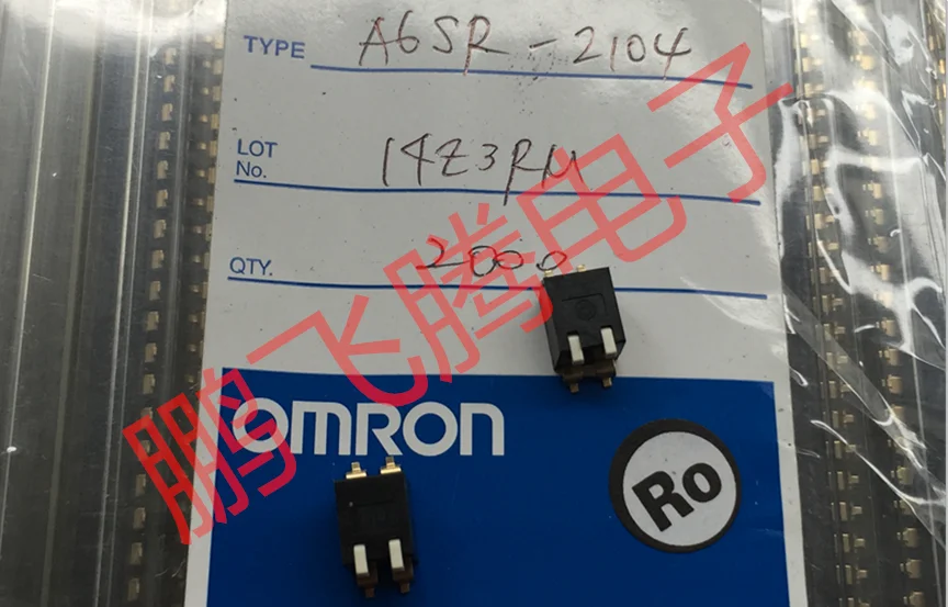 1PCS Original  A6SR-2104 DIP switch 2-bit 2P side piano key coded patch 2.54mm