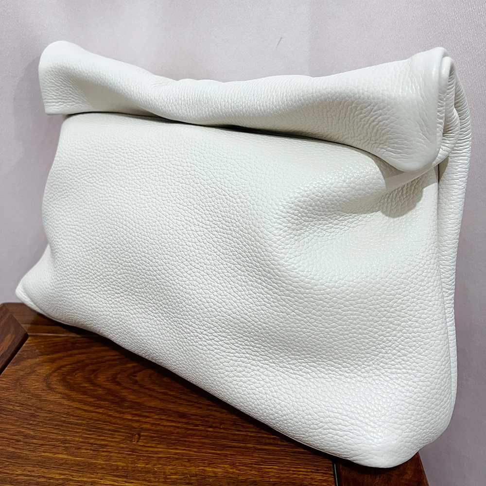 Neue Euro-Mode Gekräuselte Handtaschen Trendige Büro-Handtaschen mit Handyfächern Hochwertige Tragbare Echtleder-Handtaschen für Damen – Detail 18
