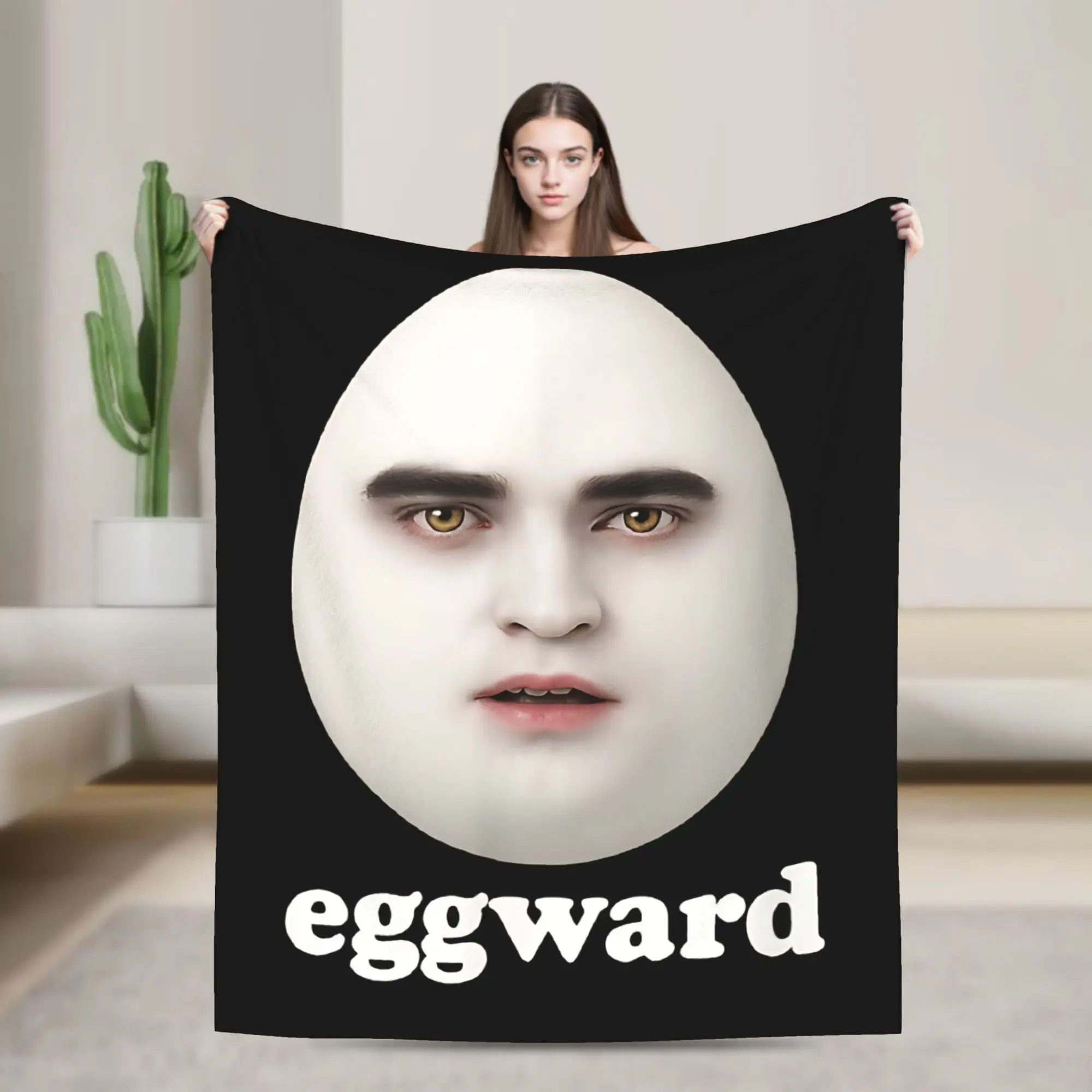 Eggward Funny Meme Blankets Velvet Summer Air Conditioning Twilight Edward Cullen Soft Throw Blankets for Home Bedroom Rug Piece