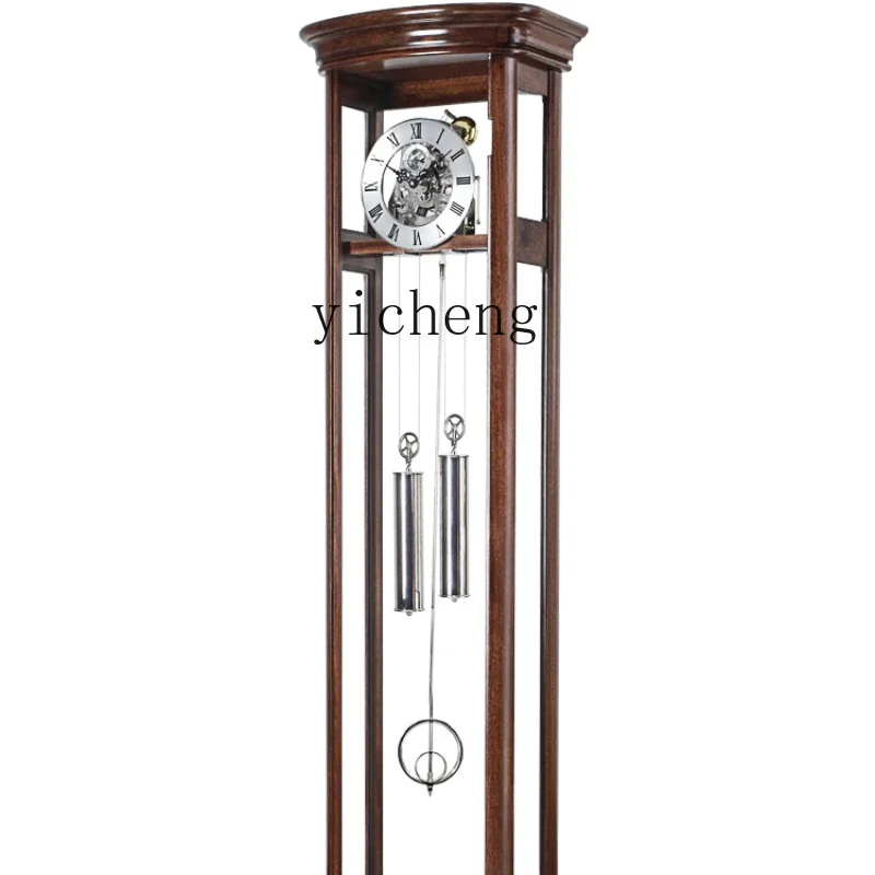 YY European Entry Lux Floor Clock Modern Minimalist Large Clock Mechanical Movement the Grandfather Clock