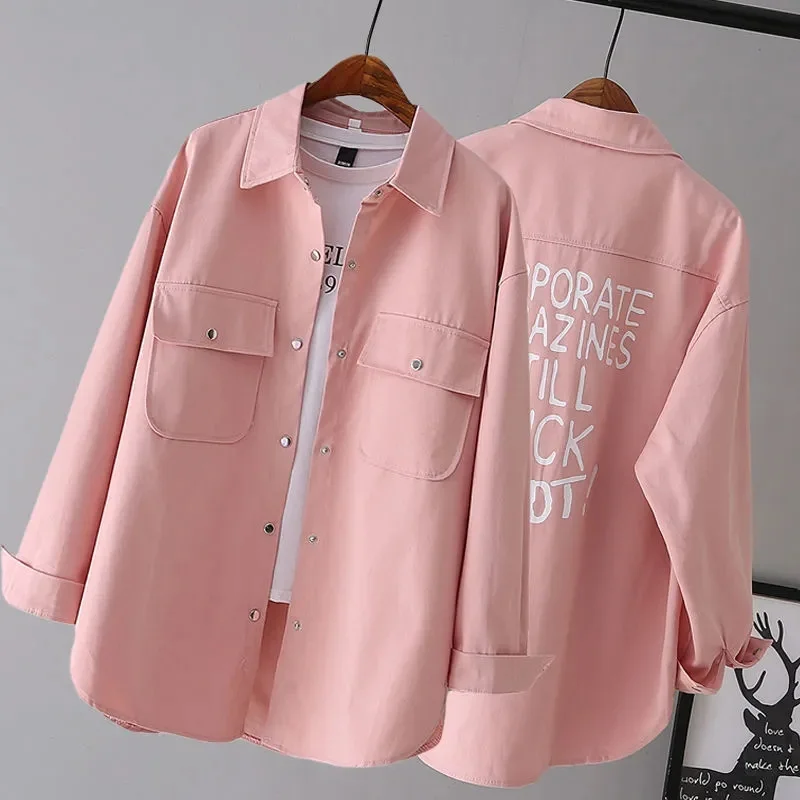 Korean Female Leisure Sunscreen Clothing Coat Spring Autumn Women Mid Length Version Cowboy Shirt Ladies Denim Cardigan Blouse