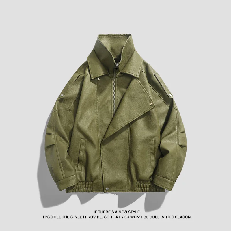 Autumn Winter New High Quality Outdoor Handsome Windproof Breathable Leather Jacket Comfortable Multi functional Trendy Jacket
