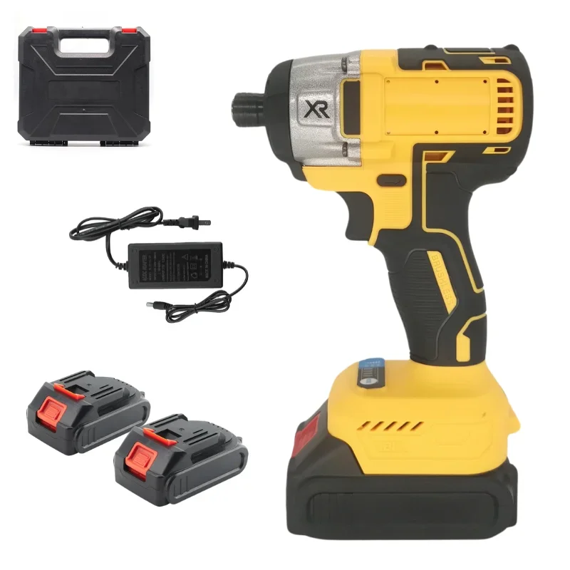 

005 18V 21V Cordless Brushless Battery Lithium Hand Impact Electric Screwdriver Set Li-ion Power