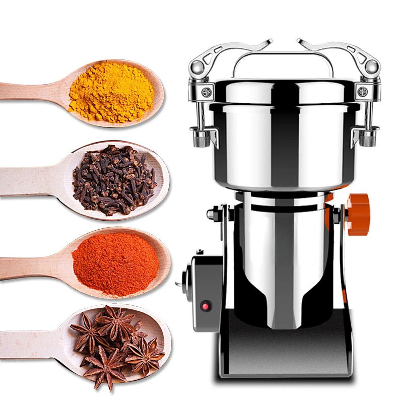 800G Traditional Chinese Medicine Grinder Spiral Commercial Powder Machine Household Flour Mill Anti-Stuck Cytoderm Breaking