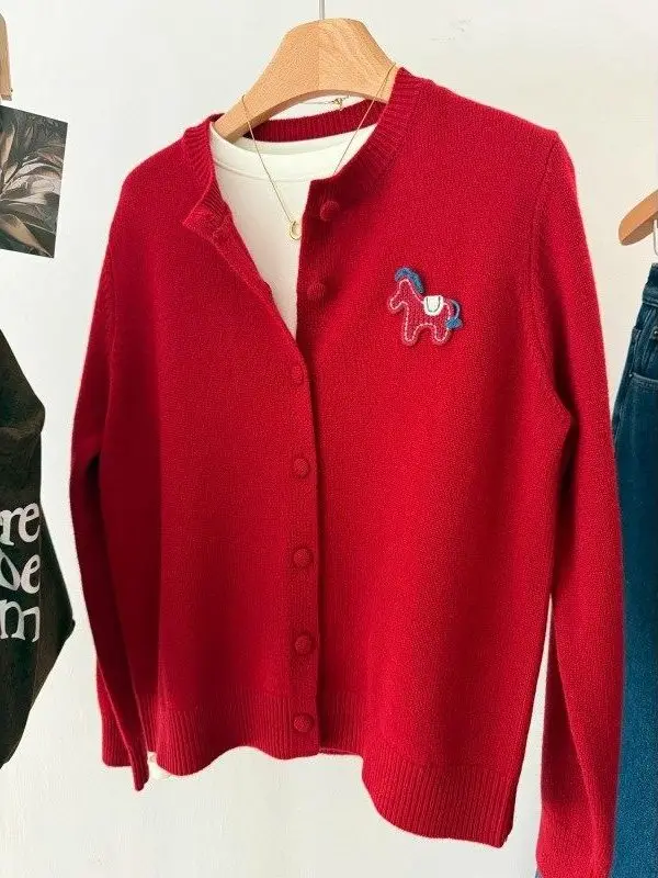 

Extra Large 300 Pou Super Cute Embroidered Sweatirt Jaet Men Women Spring Loose Versatile Knitted Top Warm Casual Sle