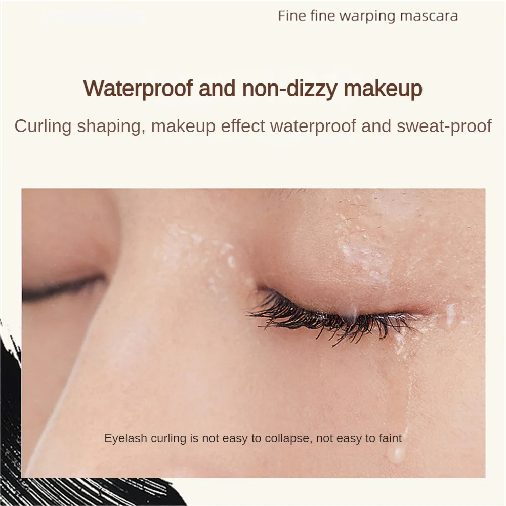 Waterproof And Sweatproof Lengthening Mascara Cosmetic Mascara Black Anti-sweat Mascara Long Eyelashes Thick Mascara Smooth