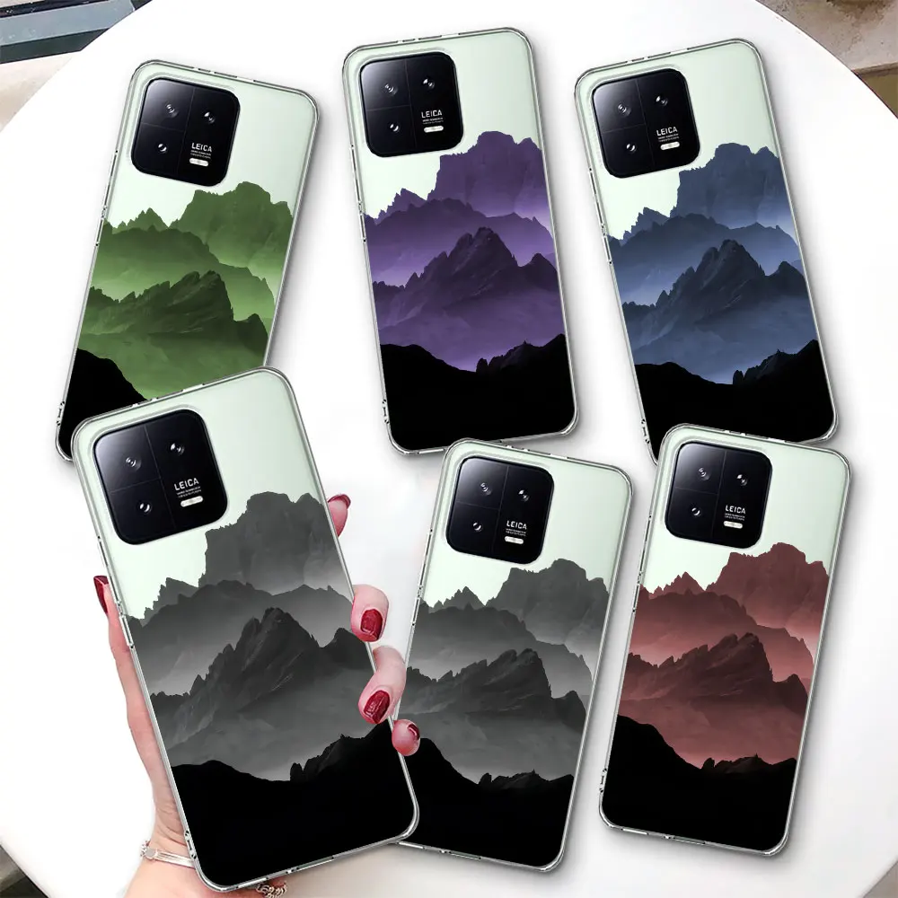 

Простой чехол Far Mountain для Xiaomi Mi 15 Ultra 14 11 Lite 5G NE 14T 13 15T 10T Pro 12 Lite 12T 10, прозрачный чехол из ТПУ для телефона