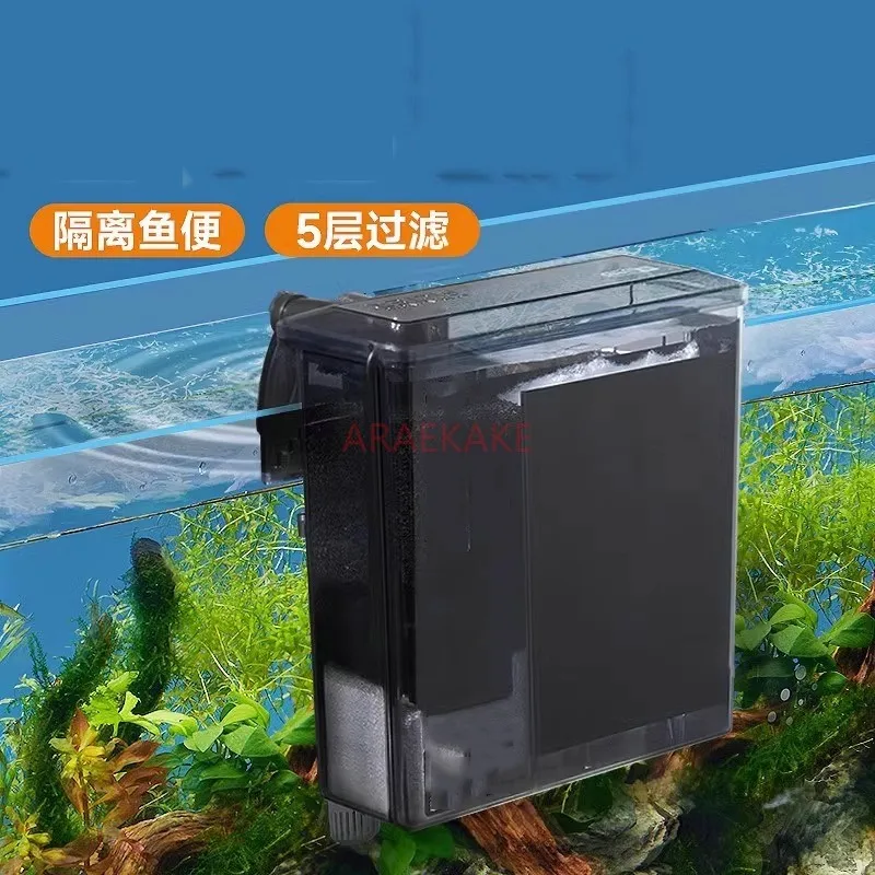 

Fish tank filter, clean water circulation, three in one silent water pump, external waterfall wall mounted oxygen production int