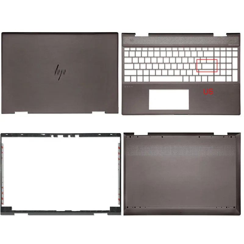 

NEW For HP ENVY X360 15-CN 15-AG TPN-W134 LCD Back Cover Front Bezel/Palmrest US Keybaord Bottom Top Upper Case 15.6" Brown