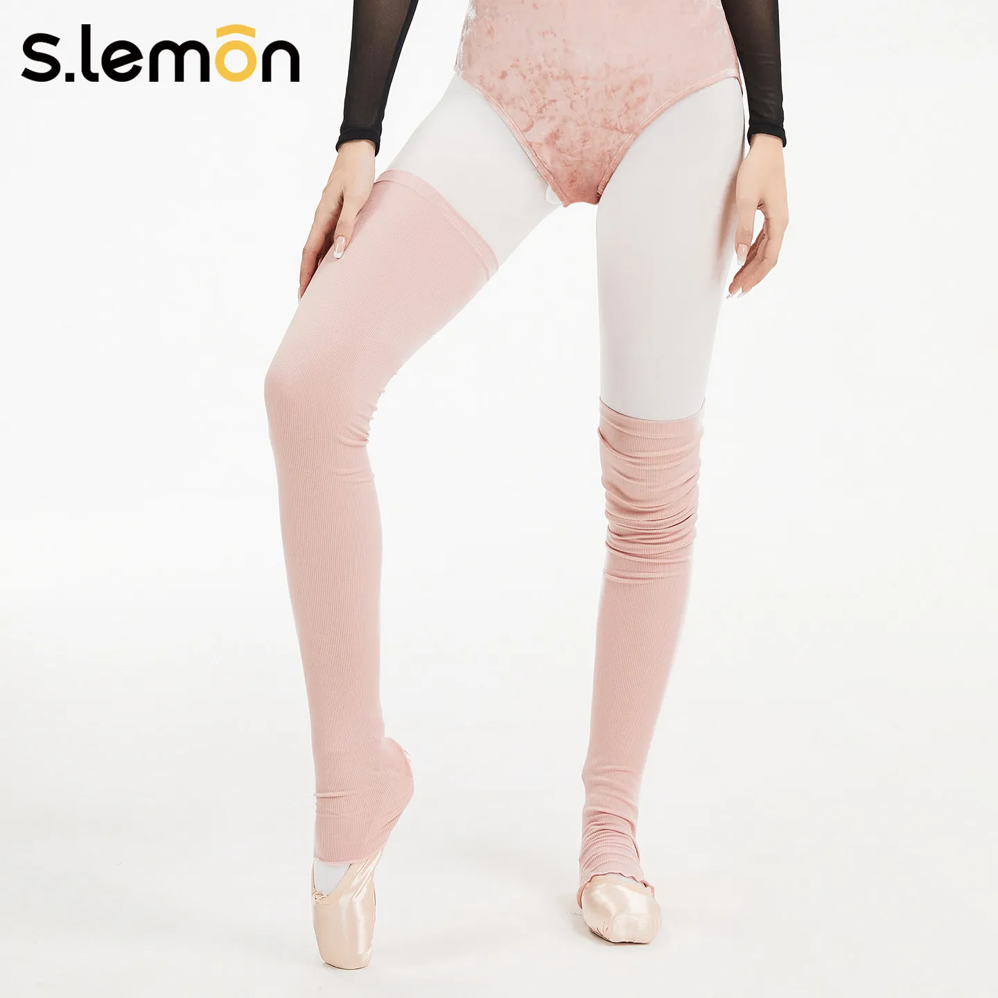 Ballet Leg Warmers for Women – Over Knee Dance Warmers with Foot Opening, Knit Winter Practice Socks for Adult Dancers