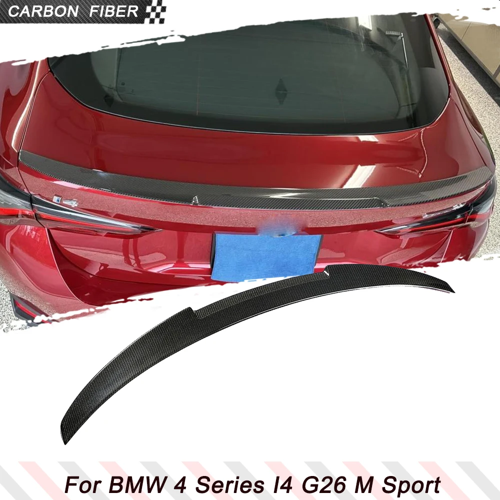 

Carbon Fiber Car Rear Trunk Racing Spoiler Boot Lip For BMW 4 Series I4 G26 M Sport 2021-2025 Car Rear Trunk Spoiler Wing Lid
