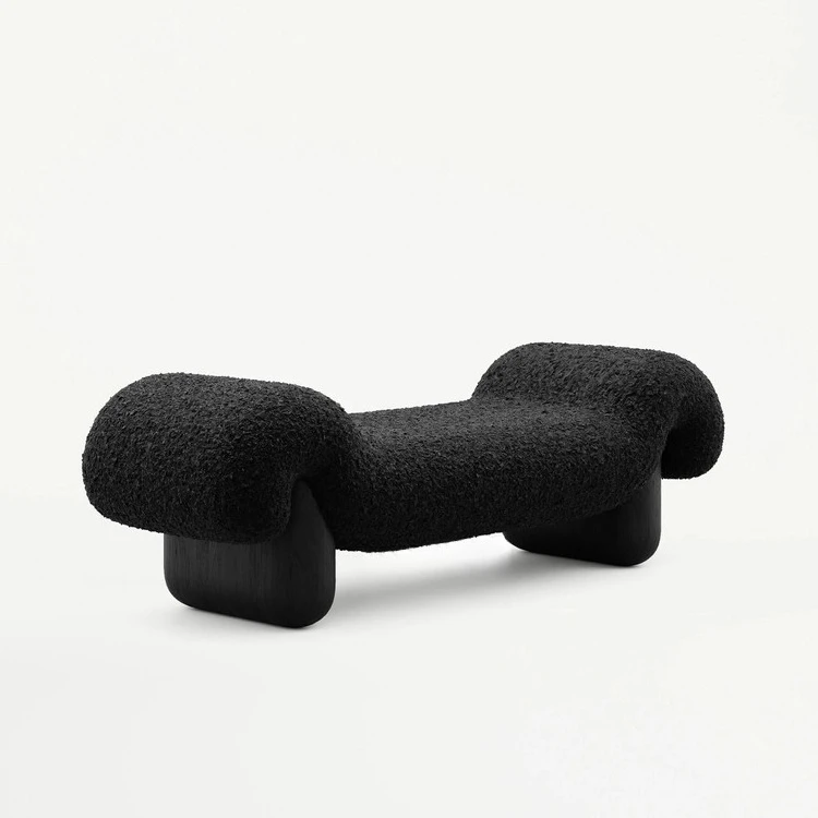 مقعد أريكة من القماش الإبداعي بسيط من الخشب الصلب بتصميم عتيق من العصور الوسطى، مقعد تغيير الأحذية، مقعد بجانب السرير، مقعد فني لغرفة النوم