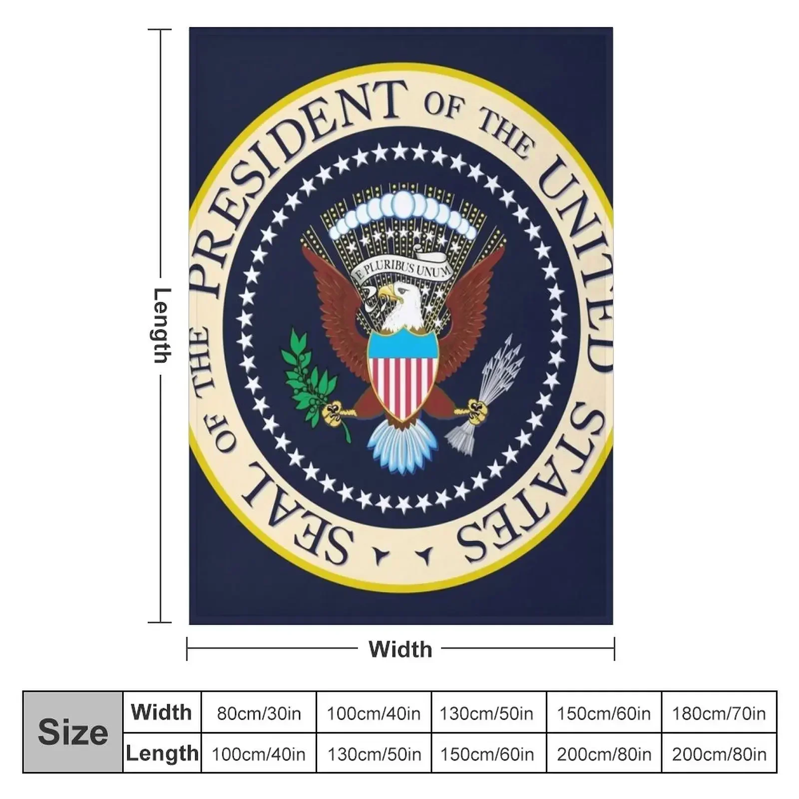 Seal of the President of the United States Throw Blanket couch cozy soft plush fuzzy picnic outdoor blanket