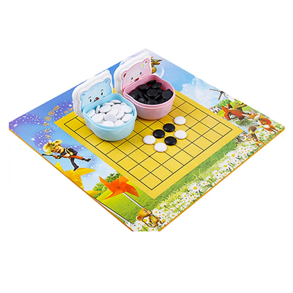 Children Go Chess Wuzi Chess 13 or 9 Road Chessboard 160 Pcs/Set Chinese Old Game of Go Weiqi Board Game Kids Toy Gifts